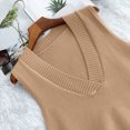 thumbnail image 4 of FAIWAD Womens V Neck Sweaters Vest Sleeveless Solid Color Pullover Fall Casual Knitted Tank Tops, 4 of 5