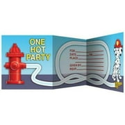5PK Firefighter Z-Fold Invitations ,Party Supplies and Decorations