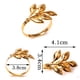 thumbnail image 4 of Exquisito porta servilletas Anillos para servilletas Forma de hoja Hebillas para servilletas Porta servilletas oro, 4 of 9