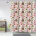 thumbnail image 6 of Christmas Shower Curtain Gingerbread Shower Curtains for Bathroom Decor Xmas Ball Gift Box for Christmas Decoration Bath Curtains Sets with Hooks Waterproof 84" W x 72" L, 6 of 6