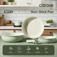 thumbnail image 3 of Carote 4 Pcs Nonstick Cookware Sets, Pots and Pans Set with Detachable Handles, Oven Safe, Induction Cookware, Stackable Kitchen Cooking Set, Green, 3 of 7