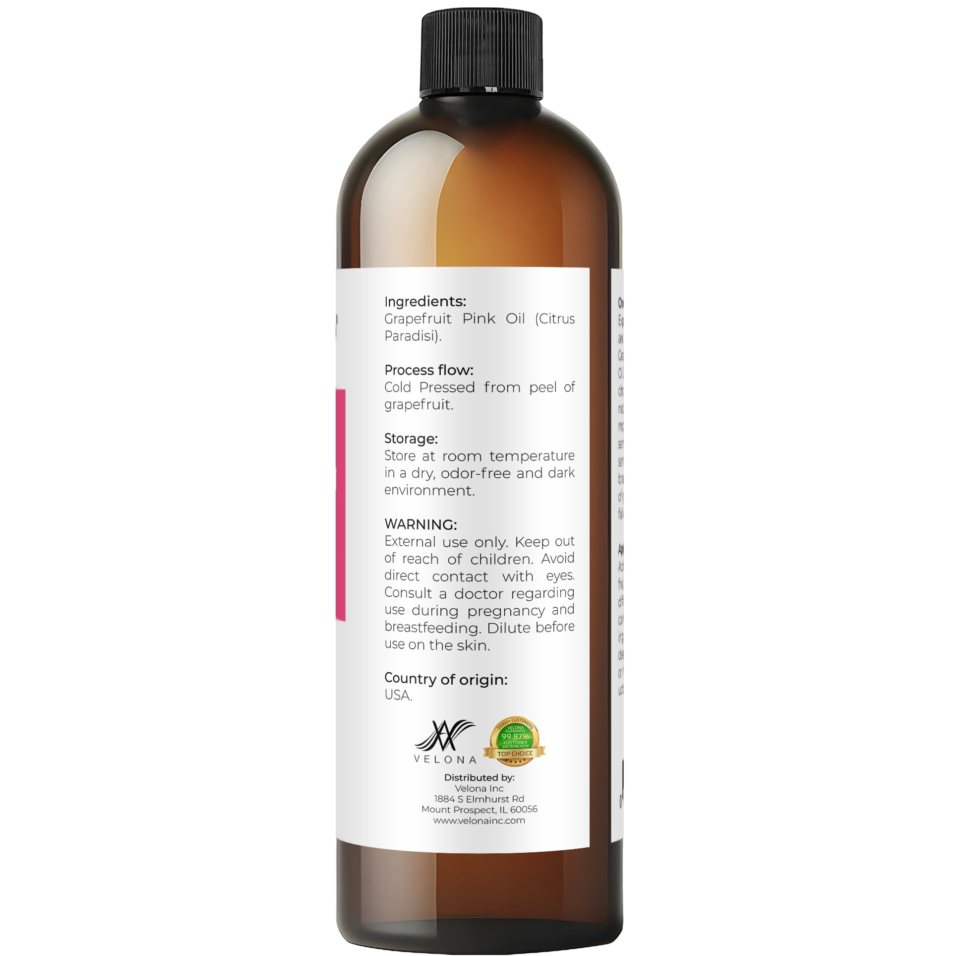 Grapefruit Pink Essential Oil by Velona - 32 oz | Therapeutic Grade for Aromatherapy Diffuser Undiluted