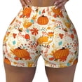 thumbnail image 2 of Lsque Pumpkin Fall Pears Pattern High Waisted Biker Shorts for Women-Tummy Control Fitness Athletic Workout Running Yoga Gym Shorts,Moisture-Wicking-X-Large, 2 of 9