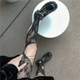 thumbnail image 5 of Fgnfyis Chaussettes d'Halloween pour Femmes Bas Résille Noirs Collants avec Design Ajouré Black1, 5 of 5