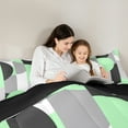 thumbnail image 5 of Castle Fairy Abstract Geometric 3 Pieces Queen Comforter Set for Women Men,Black Green Grey Ultra Soft Bedding Sets,Vintage Aesthetic Bedding Comforter Set,Ultra Soft Home Decor, 5 of 8