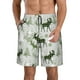 thumbnail image 1 of Balery green plaid Moose tree Traje de Baño Estilo Hawaiano para Hombre, Shorts de Secado Rápido con Bolsillos-3X-Large, 1 of 6