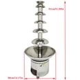 thumbnail image 2 of Chocolate Waterfall Fountain 6 Tiers Digital Display Button 180W Stainless Steel Wedding Party Birthday Party, 2 of 8