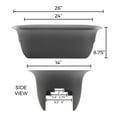 thumbnail image 6 of Bloem Modica Deck Rail Planter 26 x 8.75 Plastic Rectangle Charcoal Gray, 6 of 6