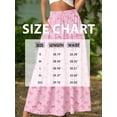 thumbnail image 6 of Cueply Long Skirts for Women Pleated Elastic High Waist drawstring Tiered Maxi Skirt with Pockets, 6 of 6