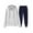 Navy, variant on Brondbend Mens Jogger Sets 2 Piece Outfits Sweatsuits for Men Hooded Long Sleeve Sweatshirt with Zipper Pocket Elastic Waist Sweatpants Tracksuits Loose Winter Comfortable Workout Suits,Black