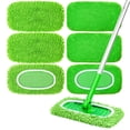 thumbnail image 1 of Paquete de 6 almohadillas de microfibra reutilizables para fregonera Swiffer, 1 of 8