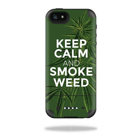 Skin Compatible With Mophie Juice Pack Air iPhone 5 Battery Case – Smoke Weed | MightySkins Protective, Durable, and Unique Vinyl wrap cover | Easy To Apply, Remove | Made in the (Best Way To Cover Weed Smoke)