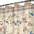 thumbnail image 4 of Floral Shower Curtain Watercolor Botanical Bathroom Decor Rustic Flower Design Fabric Bath Curtain for Tub Country Style Home Accessories with Hooks，72x84in(180*210cm), 4 of 5