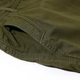 thumbnail image 6 of MIUOWANP Men's Relaxed Cargo Shorts with Multi Pockets Solid Color Loose Fit Outdoor Sport Adjustable Cuffs Half Pants Size M(6)Army Green, 6 of 8