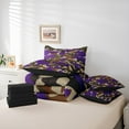 thumbnail image 6 of Manfei Abstract Camouflage Bedding Comforter Set 7 Pieces, Purple Brown Camo Queen Bedding Sets, Military Patriotic Theme Queen Sheet Sets, Breathable Home Decor, 6 of 8
