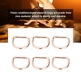 thumbnail image 4 of YSTINNG 20Pcs Metal D Rings Durable Iron Fadeless Color Wide Application Exquisite D Rings for DIY Handbag Backpack 3x20x20mm B311-954, 4 of 7