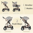 thumbnail image 4 of AILEEKISS 3-in-1 Convertible Baby Stroller with Big Seat and Adjustable Canopy, 24 Pounds, Rose Gold, 4 of 13