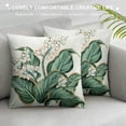thumbnail image 3 of Creowell  Decorative Square Throw Pillow Covers, Soft Farmhouse Throw Covers,Floral Throw Pillow Case for Couch Sofa Bed Living Room White, 3 of 5