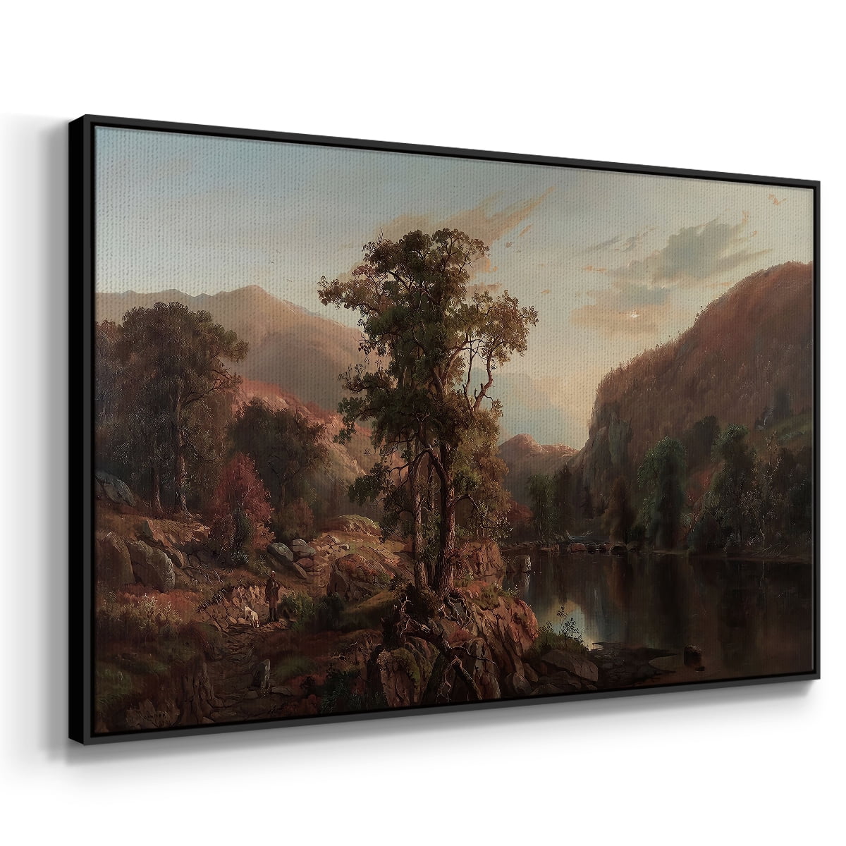 Vintage Landscape-CCCXXX By Wexford Home Framed in Walnut Wood