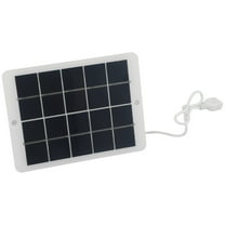 5W 5V Solar Charging Panel with USB Output for Outdoor Devices, Black 160x120mm Monocrystalline Silicon Solar Charger