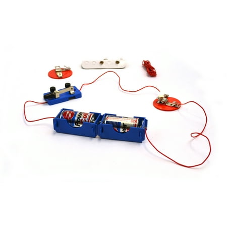 Battery Parallel Circuit - Eisco Labs Basic Beginner Circuit Kit For Teaching Series and Parallel Circuits- Switch, (2) 'C' Batteries w/ Holders, (2) Light Holders, (5) Bulbs, Bulk Wire