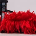 thumbnail image 5 of Allstar Red Rug, High Quality Faux Sheep / Polar Bear Shape, No-Shedding, Ultra-Extended Pile Height Shag (2' 11" x 3' 11"), 5 of 5