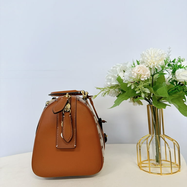 Coach C8529 Ruby Satchel 25 In Signature Textile Jacquard IN COCOA 