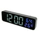 thumbnail image 3 of Reloj electrónico con espejo LED, reloj despertador digital con espejo LED de 9,1 pulgadas, relojes despertadores eléctricos LED de mayor durabilidad, 3 of 9