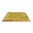 thumbnail image 2 of Ahgly Company Machine Washable Indoor Round Abstract Yellow Contemporary Area Rugs, 6' Round, 2 of 4