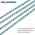 thumbnail image 3 of Uxcell 1 Roll Crystal Rhinestone Chain Sew on Metal Close Claw Chain Trim for DIY Lake Blue 3mm, 3 of 7