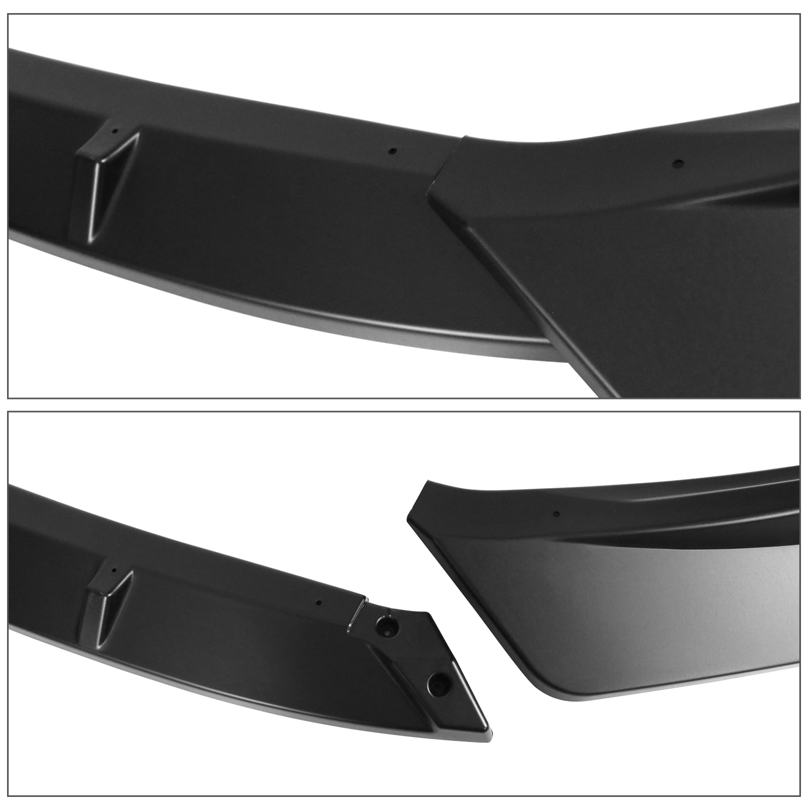 Ikon Motorsports Compatible with 14-16 Lexus IS F Sport IKON Style 3PCS Front Bumper Lip BodyKit Matte Black