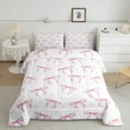 thumbnail image 2 of Erosebridal Fairy Tales Bowknot Comforter Sets Full Size,Geometric Pattern Comforters & Duvets,Chic Bow Tie Bedding Full Comforter Set,Ultra Soft Bedroom Decoration Reversible,3 Pieces, 2 of 8