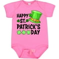 thumbnail image 3 of Inktastic Happy St. Patrick's Day Green Hat and Clovers Boys or Girls Baby Bodysuit, 3 of 5