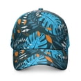 thumbnail image 2 of Tropical Leaf Dad Hat, Washed Unstructured Cap with Comfortable Fit, Hawaiian Floral Aloha Design Adjustable Hat for Summer Beach Vacation and Outdoor Sports, 2 of 7