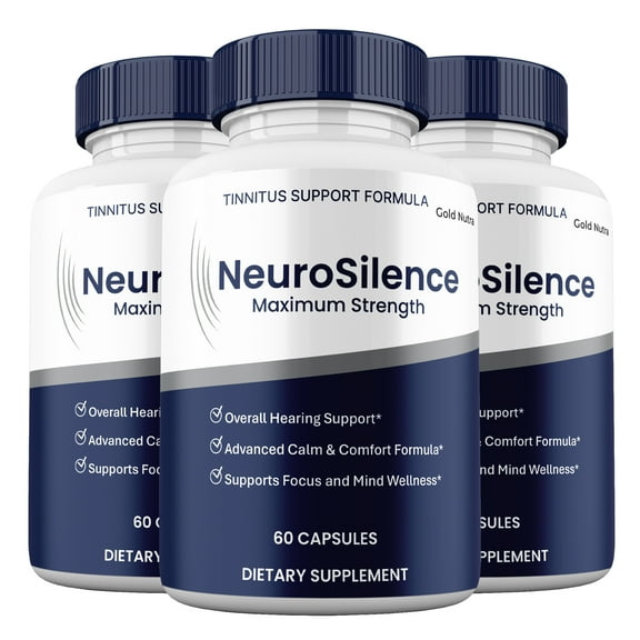 Neuro Silence Supplement Capsules, Hearing and Ear Health, NeuroSilence Pills, All Natural Formula (3 Pack)