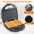 thumbnail image 5 of TOPCHANCES Sandwich Maker, 6 in 1 Waffle Maker, Toaster and Electric Panini Press Grill with Removable Non-stick Plate, Easy to Clean, Heating Up Fast, 5 of 11