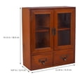 thumbnail image 2 of LOLIPPYY Brown Wood Desktop Display Cabinet for Storing with Multilayer Drawers and Vintage Design 12.5 Inches, 2 of 8