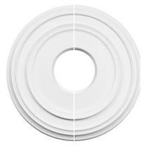 1pcs 12inch Round Ceiling Medallion Split Molded PU Ceiling Medallion Decorative Ceiling Fan Light Fixtures Covers Plate