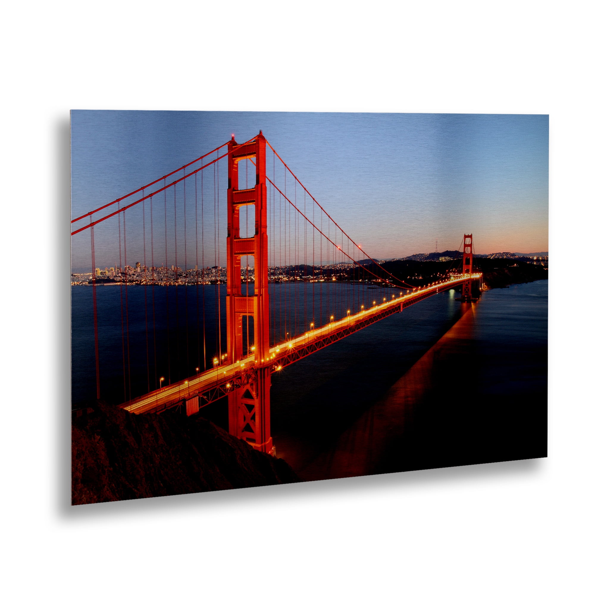 Trademark Fine Art 'Golden Gate SF' Brushed Aluminum Wall Art Art by Pierre Leclerc