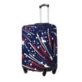 thumbnail image 2 of Fotbe Red White Blue Fireworks 1 Luggage Cover Protector,Suitcase Protector,Scratch and Dirt Resistant,Fits 18-32 Inch Luggage-Small, 2 of 9