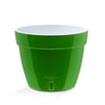 thumbnail image 2 of ❤️ Santino ASTI 7.1 Inch Self Watering Planter GREEN-GOLD/WHITE (Set of 3) for Indoor Plants - Modern Plastic Pot w/ Water level Indicator for House Plants, African Violets and Dahlias, 2 of 9