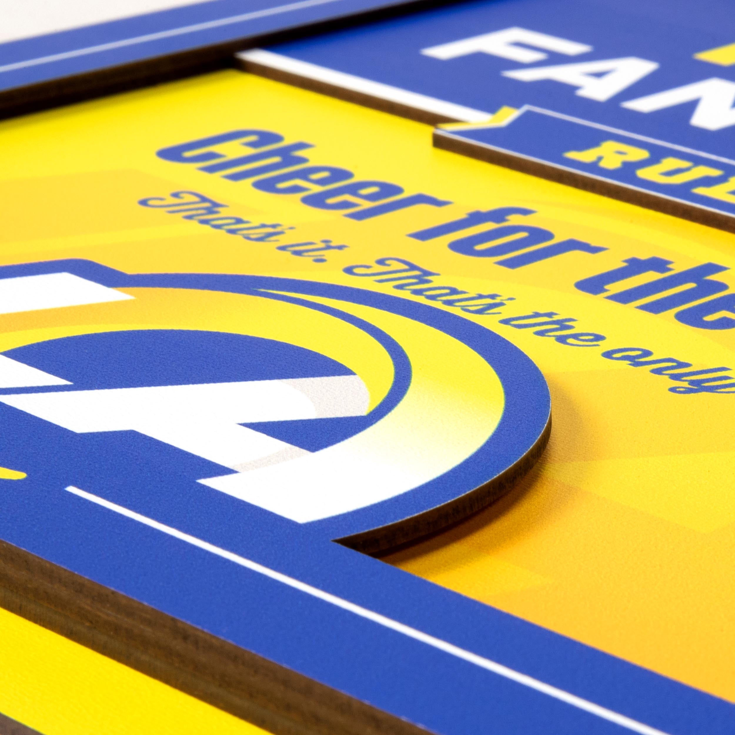 YouTheFan NFL Los Angeles Rams Fan Rules 3D Wall Art