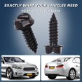 thumbnail image 4 of Black License Plate Screws Rust-proof Finish - 8 Pcs | Premium Eco-Friendly Srews for Front & Rear Plates, 4 of 5