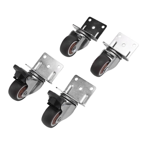 Ruedas De Placa TPR En Forma De L, Dureza Uniforme, Ruedas Giratorias De Montaje Lateral De 360 grados, Silenciosas Con Rodamientos De Bolas Para Muebles