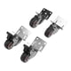 thumbnail image 1 of Ruedas De Placa TPR En Forma De L, Dureza Uniforme, Ruedas Giratorias De Montaje Lateral De 360 ​​​​grados, Silenciosas Con Rodamientos De Bolas Para Muebles, 1 of 7