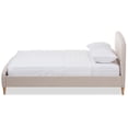 thumbnail image 3 of Baxton Studio Mia Lit Plateforme Grand Rembourré en Beige Pâle, 3 of 8