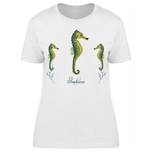 Seahorse Drawing Set T-Shirt Women -Image by Shutterstock, Female Medium