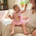 thumbnail image 2 of Baby Girls First Birthday Outfit One Ice Cream Embroidery Tank Tops Ruffle Blommer Shorts Gifts Set Summer Smash Cake Clothes 6 12 18M, 2 of 10