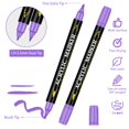 thumbnail image 4 of Acrylic Paint Marker Pens 12 Colors, Premium Fine and Brush Point Acrylic Paint Pens for Wood, Canvas, Stone, Rock Painting, Glass, Ceramic Surfaces, DIY Crafts Making Art Supplies, 4 of 11