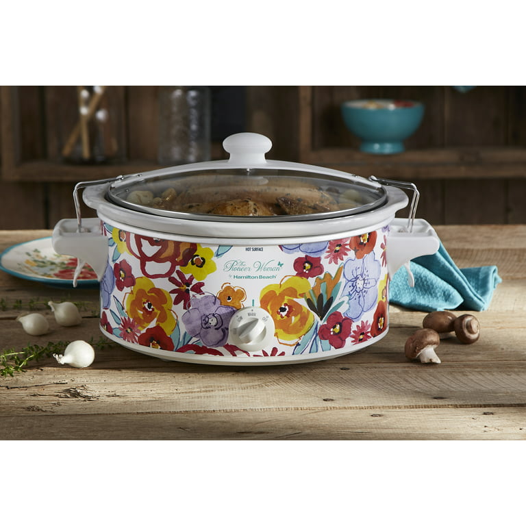 The Pioneer Woman Fiona Floral 5-Quart Portable Slow Cooker 